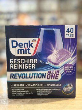 Таблетки для посудомийної машини Denkmit Geschirr-Reiniger Revolution All in One, 40 шт 00528 фото