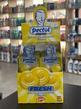 Льодяники Pectol Fresh Extra Мед-Лимон + Вітамін C, 72г 00792 фото