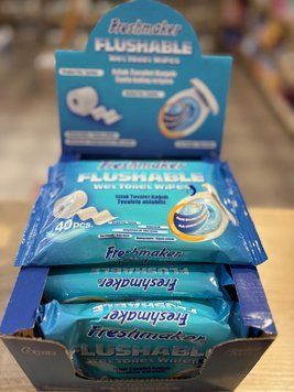 Вологий туалетний папір Freshmaker Flushable Wet Toilet Wipes 40 шт   00360 фото