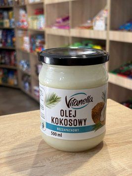 Кокосова олія рафінована Vitanella Olej Kokosowy Bezzapachowy 500 мл 00455 фото