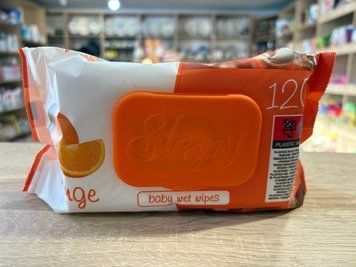 Дитячі вологі серветки Sleepy Baby Wet Wipes Orange (апельсин) 120 шт   00364 фото