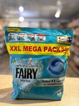 Капсулы для стирки Fairy Non Bio 58 шт XXL Mega Pack 00340 фото