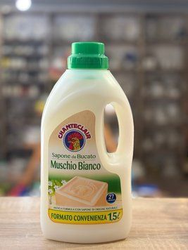 Chanteclair Sapone da Bucato Muschio Bianco Рідкий засіб гель для прання Білий мускус 27 прань 1.5 l 00611 фото