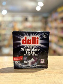 Серветки для темної білизни Dalli Farb & Schmutzfang-T&uuml;cher f&uuml;r dunkle W&auml;sche 10 шт 00324 фото