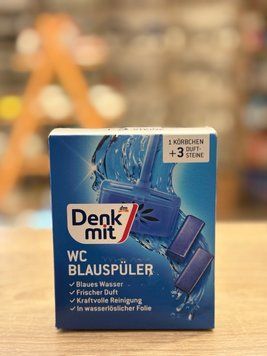 Блок для унитаза Denkmit WC Blausp&uuml;ler корзина + 3 ароматические таблетки 00416 фото