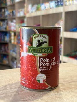 Подрібнені томати у власному соку Vittoria Polpa di Pomodoro 400 г 00467 фото