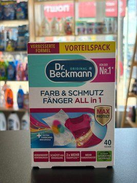 Серветки для вловлювання кольору і бруду Dr. Beckmann Farb & Schmutz F&auml;nger All in 1 40 шт 00822 фото