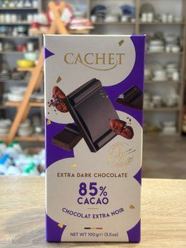 Шоколад Cachet екстрачорний 85% 100 г 00522 фото