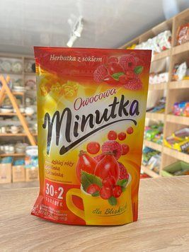 Чай фруктовый Minutka Шиповник с малиной и клюквой 30+2 пакетика, 64 г 00184 фото