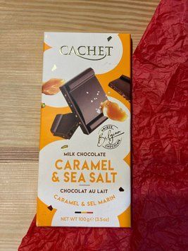 Шоколад Cachet Milk Chocolate Caramel & Sea Salt 100 г 00242 фото