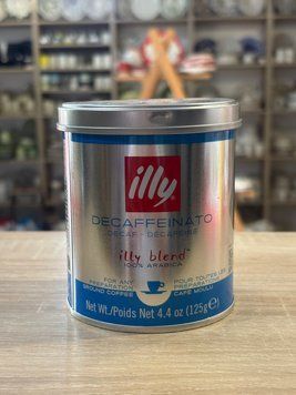 Кава мелена illy Decaffeinato без кофеїну залізна банка 125 г 00527 фото